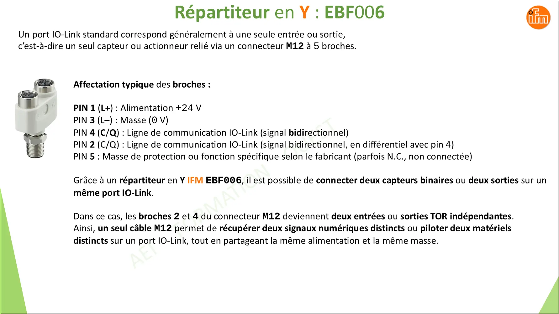 Répartiteur en Y : EBF006